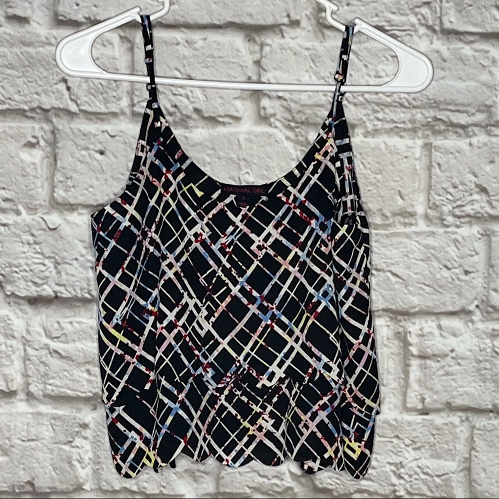 Material Girl Crop Top Pattern Womens Juniors Size Small